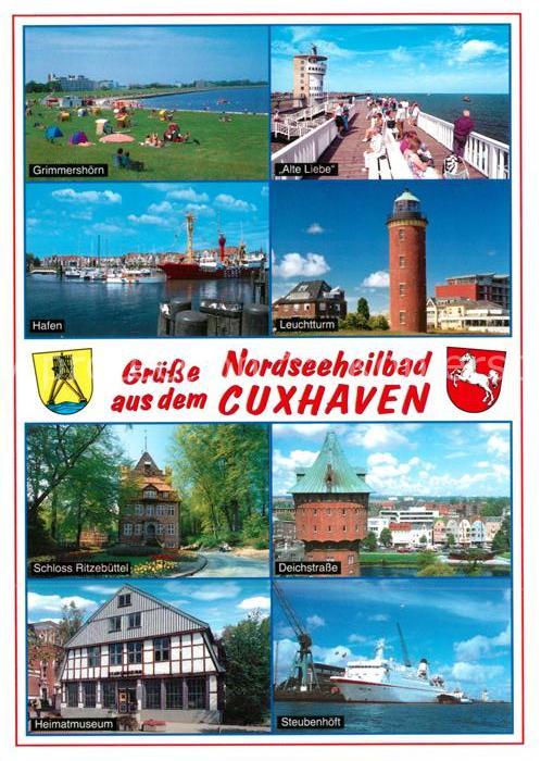 Cuxhaven Nordseebad Grimmershoern Alte Liebe Hafen Leuchtturm Schloss Ritzebuett