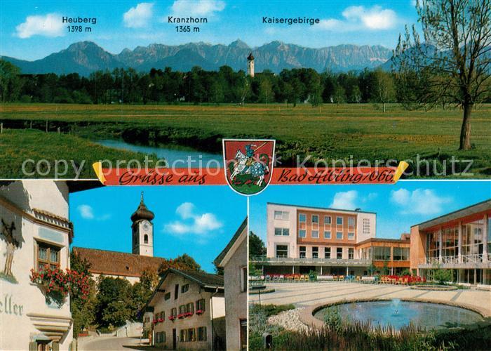 Bad Aibling Panorama Kirche Kurhaus Brunnen