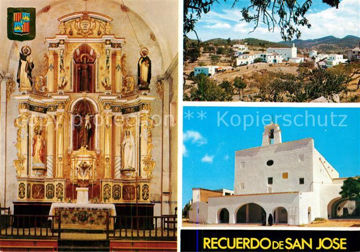 Ibiza Islas Baleares Iglesia San Jose Retable y exteriores