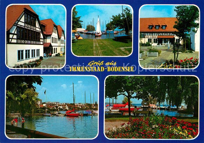 Immenstaad Bodensee Teilansichten Bootshafen Park