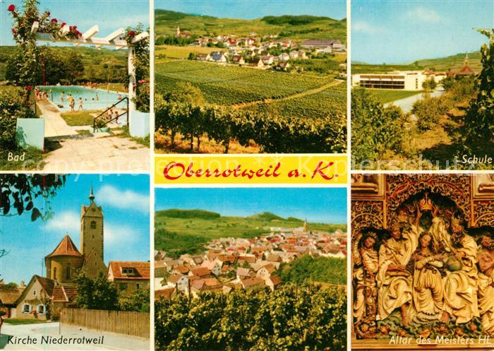 Oberrotweil Bad Panorama Schule Kirche Altar des Meisters HL