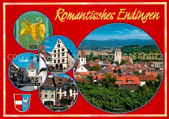 Endingen Kaiserstuhl Detail Koenigsschaffhausener Tor Rathaus Marktplatz Panoram