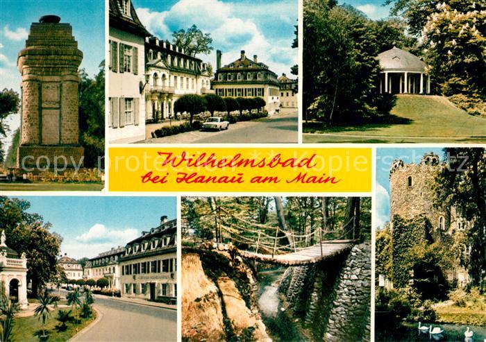 Wilhelmsbad Monument Pavillon Haengebruecke Ruine