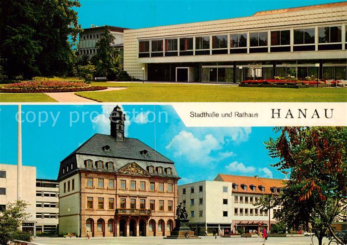 Hanau Main Stadthalle und Rathaus