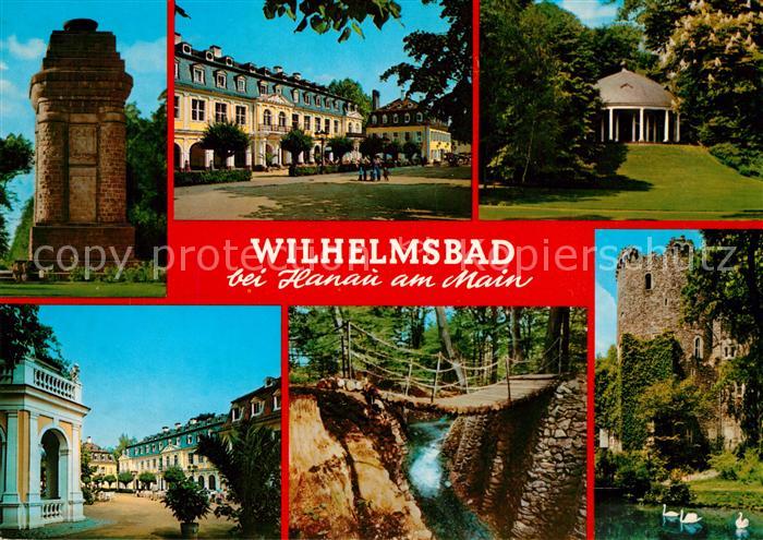 Wilhelmsbad Monument Kurhaus Pavillon Haengebruecke Ruine