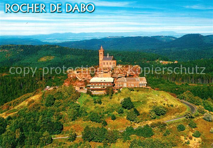 Vosges Vogesen Region Rocher de Dabo et la chapelle de Saint Leon Vue aerienne