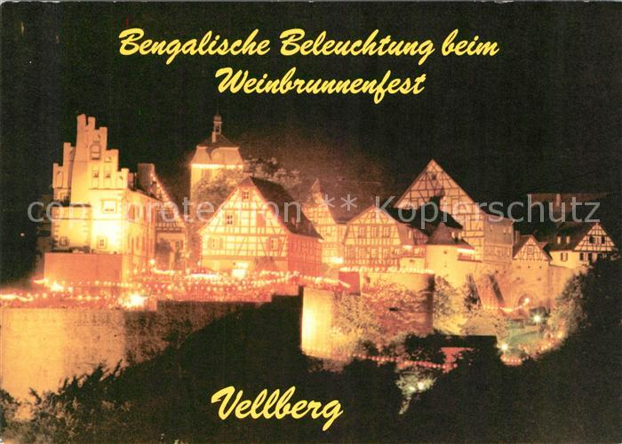 Vellberg Weinbrunnenfest bei Nacht