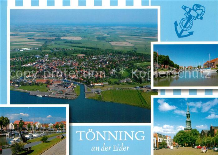 Toenning Nordseebad Fliegeraufnahme Eiderpartie Marktplatz