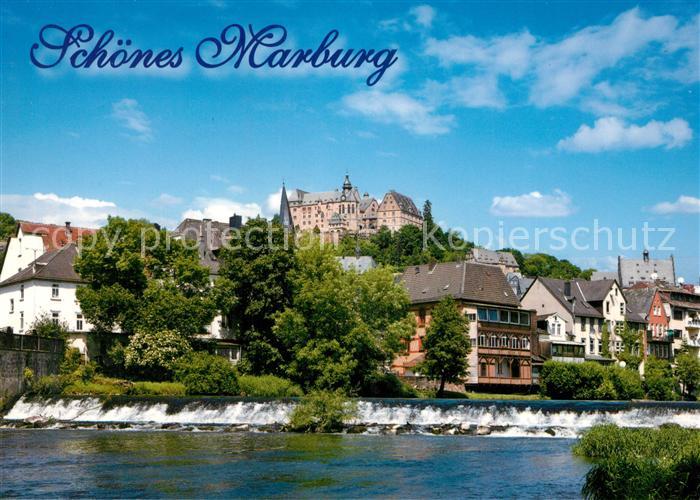 Marburg Lahn mit Schlossblick