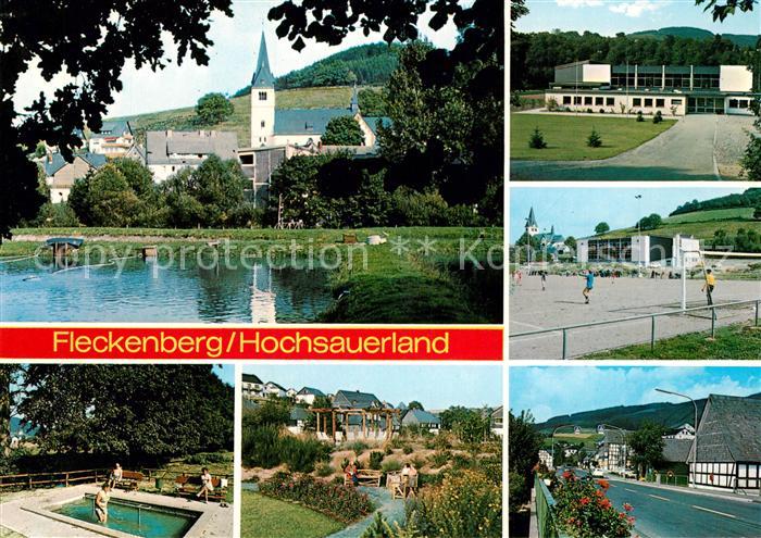 Fleckenberg Kirche Sportplatz Halle Wassertreten Park Strasse