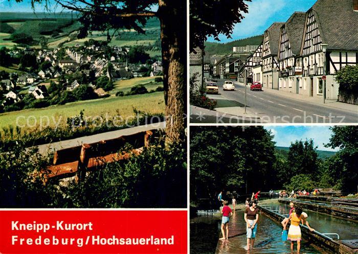 Fredeburg Schmallenberg Panorama Strasse Wassertreten