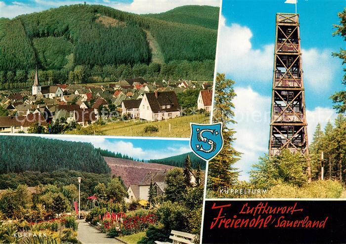 Freienohl Sauerland Ortsansicht Kurpark Kuppelturm