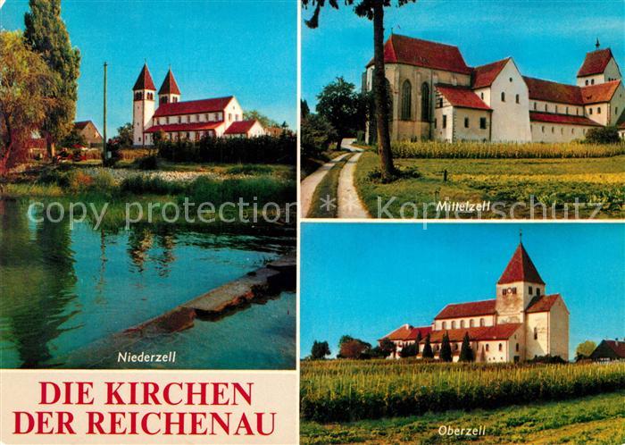 Insel Reichenau Kirchen in Niederzell Mittelzell und Oberzell