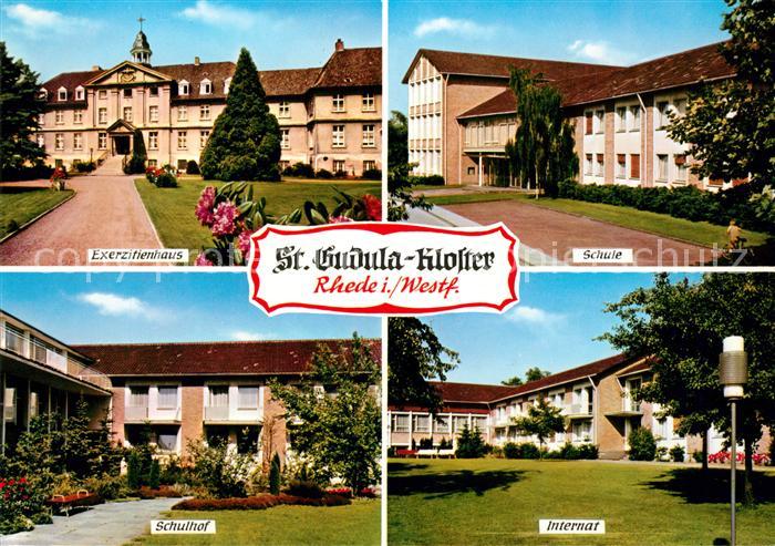 Rhede Westfalen St Gudula Kloster Exerzitienhaus Schule Schulhof Internat