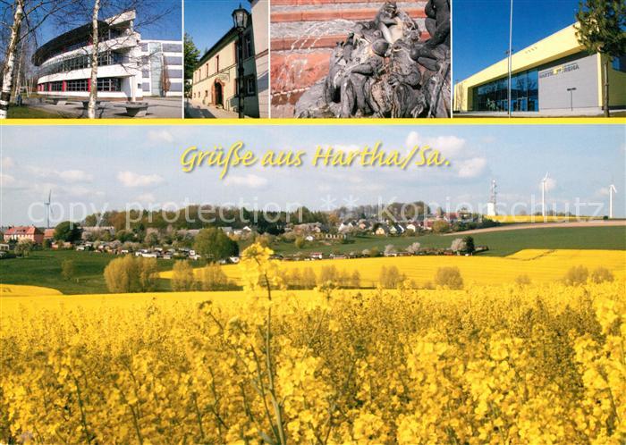 Hartha Doebeln Teilansichten Brunnen Panorama