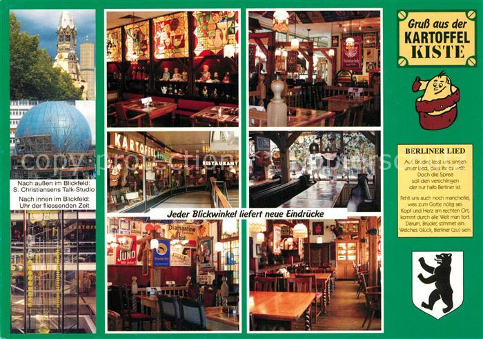 BERLIN  DE Talk Studio Uhr der fliessenden Zeit Restaurant Kartoffel Kiste Detai