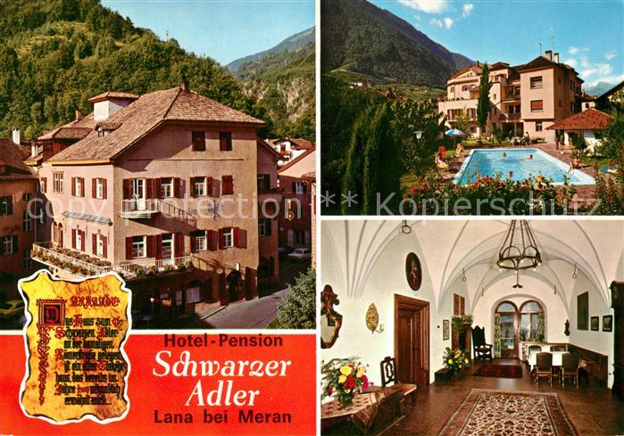 Lana Meran Hotel Pension Schwarzer Adler Foyer Schwimmbad