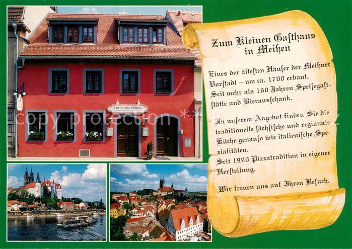 Meissen Elbe Sachsen Zum Kleinen Gasthaus Elbepartie Stadtblick