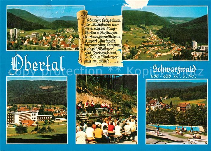 Obertal Baiersbronn Panorama Fliegeraufnahme Kuranlagen Freiluftbuehne Schwimmba