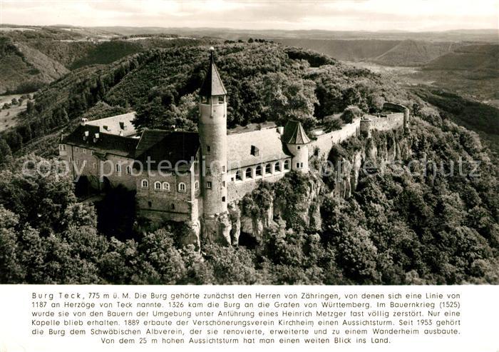 Teck Burg Teck Fliegeraufnahme