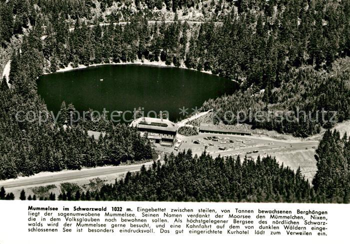 Mummelsee Fliegeraufnahme mit Berghotel Mummelsee