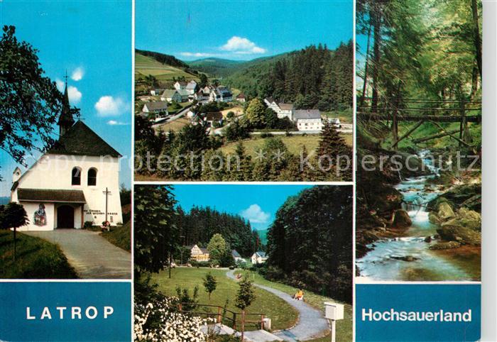 Latrop Sauerland Kirche Panorama Brueckchen Park