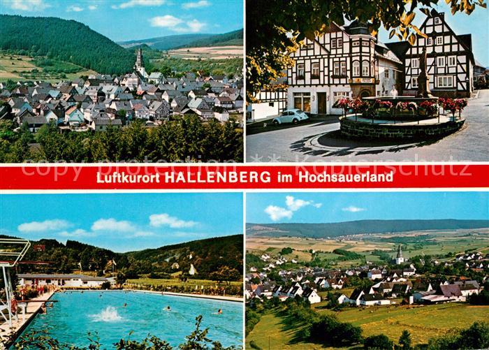 Hallenberg Panorama Brunnen Schwimmbad