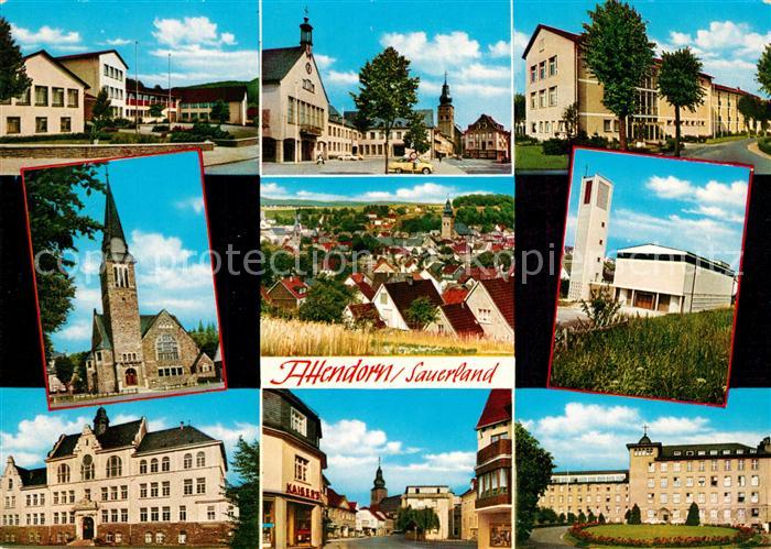 Attendorn Teilansichten Panorama Schloss Kirchen