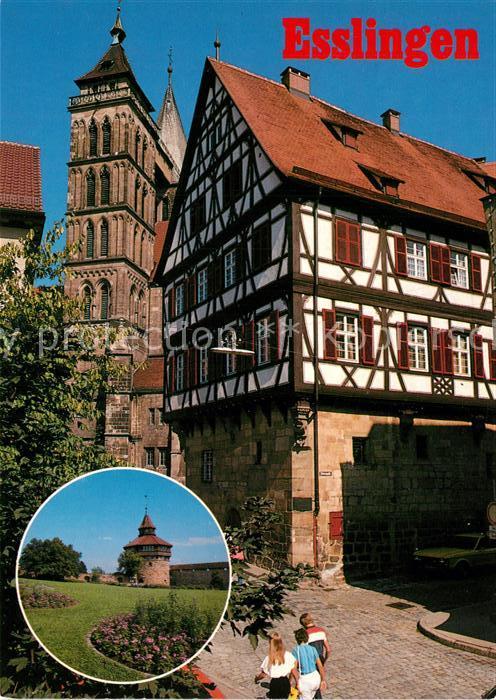 Esslingen Neckar Fachwerkhaus Kirche Park
