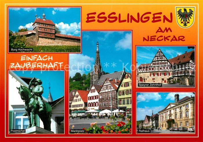 Esslingen Neckar Burg Hochwacht Postmichel Marktplatz Speyrer Zehnthof Rathaus