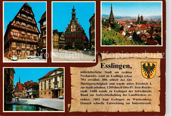 Esslingen Neckar Altes Rathaus Suedseite Hauptfront Stadtblick Rathausplatz