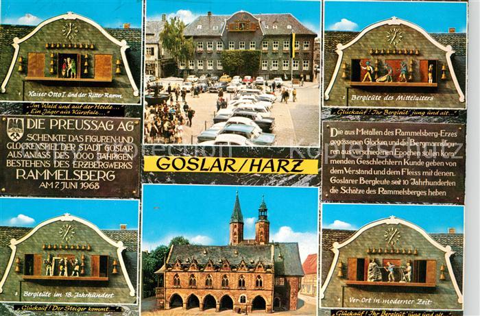 Goslar Kaiser Otto I Marktplatz Bergleute des Mittelalters im 18ten Jhdt und in