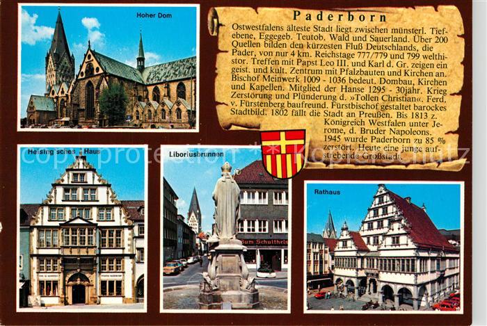 Paderborn Hoher Dom Heisingsches Haus Liboriusbrunnen Rathaus