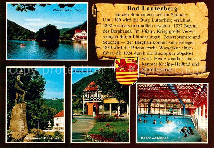 Bad Lauterberg Wiesenbeker Teich Wissmann Denkmal Glockenspiel Hallenwellenbad