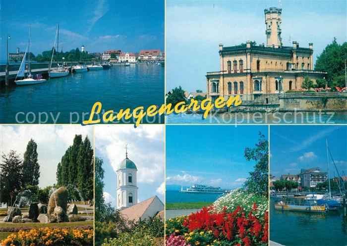 Langenargen Bodensee Bootshafen Schlosspark Kirche Faehre