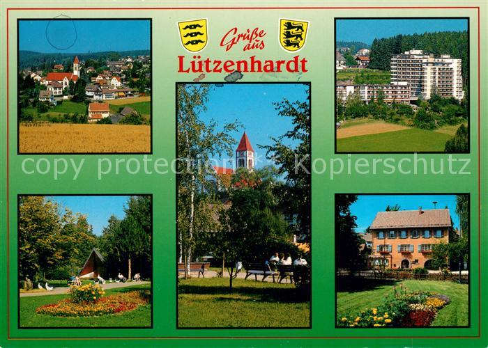 Luetzenhardt Panorama Sanatorium Parkpartien Kirche