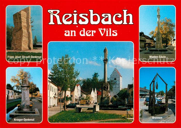 Reisbach Reisbach Franz Josef Strauss Denkmal Krieger Denkmal Marien Saeule Brun