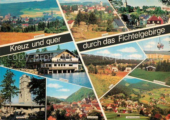 Fichtelgebirge Bischofsgruen Fichtelberg Fichtelsee Asenturm Bad Berneck Warmens