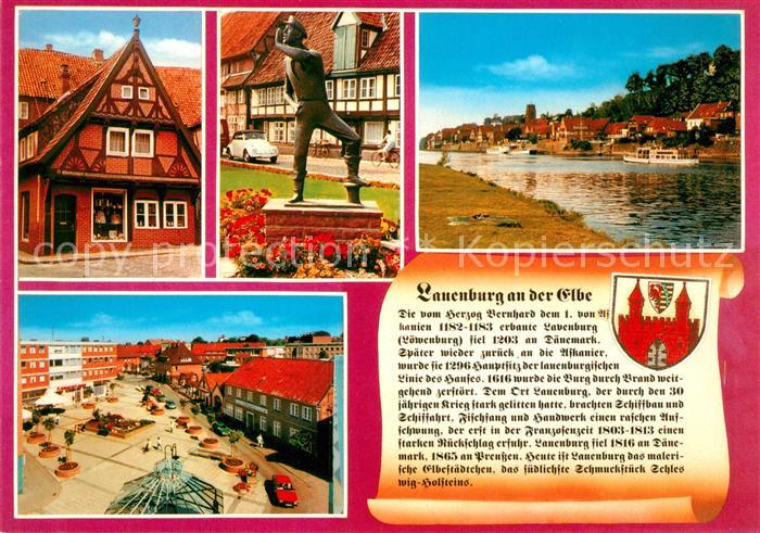 Lauenburg Elbe Fachwerkhaus Plastik Elbepartie Marktplatz