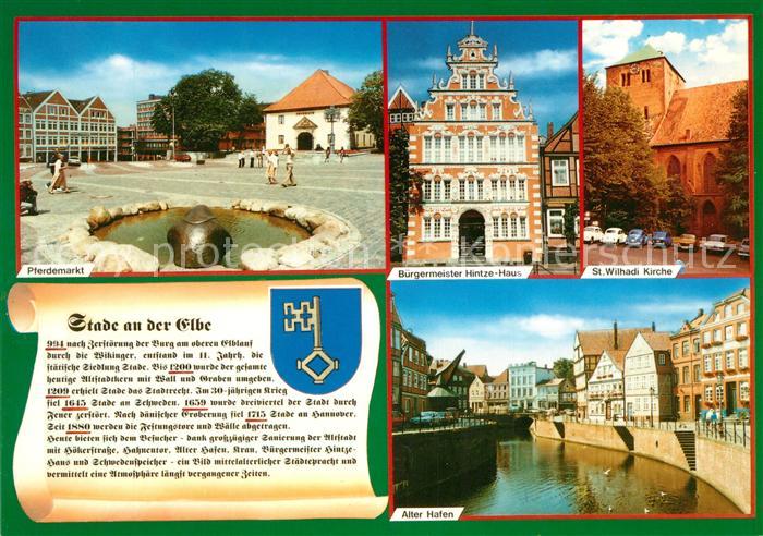 Stade Niederelbe Pferdemarkt Buergermeister Hintze Haus St Wilhadi Kirche Alter