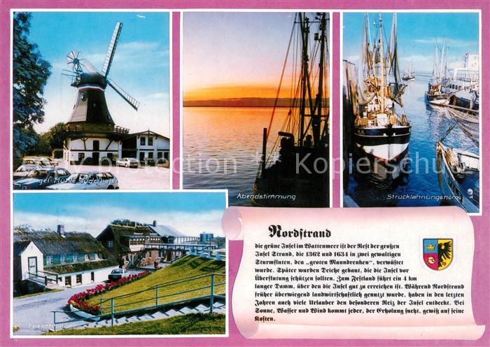 Nordstrand Engelsmuehle Suederhafen Abendstimmung Strucklahnungshoern Friesenhae