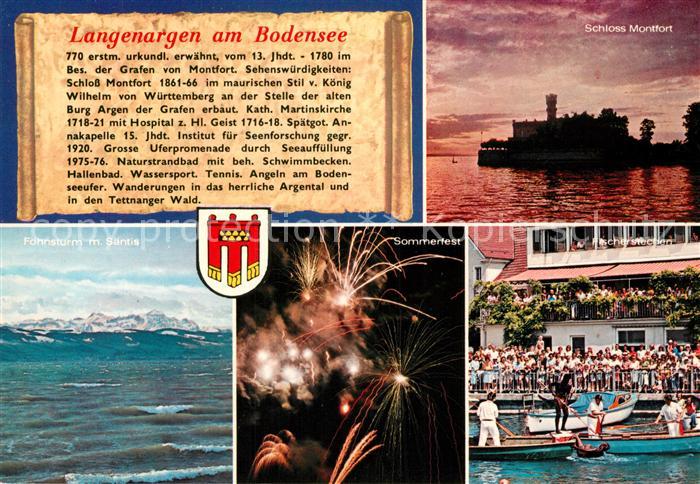 Langenargen Bodensee Schloss Montfort Foehnsturm am Saentis Sommerfest Fischerst