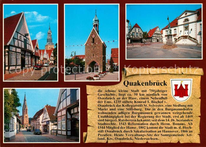 Quakenbrueck Gr Kirchstrasse St Sylvesterkirche Hohe Pforte Rathaus St Marienkir