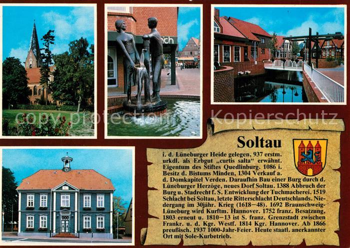 Soltau Kirche Brunnen Kanal Rathaus