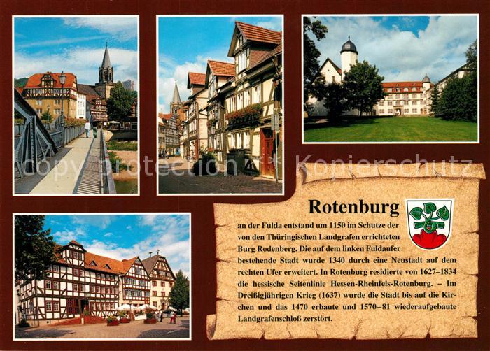 Rotenburg Fulda Kirche Brotgasse Landgraefliches Schloss Marktplatz