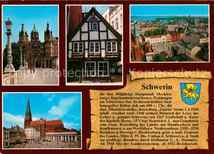 Schwerin Mecklenburg Schloss aeltestes Haus Marktblick Dom