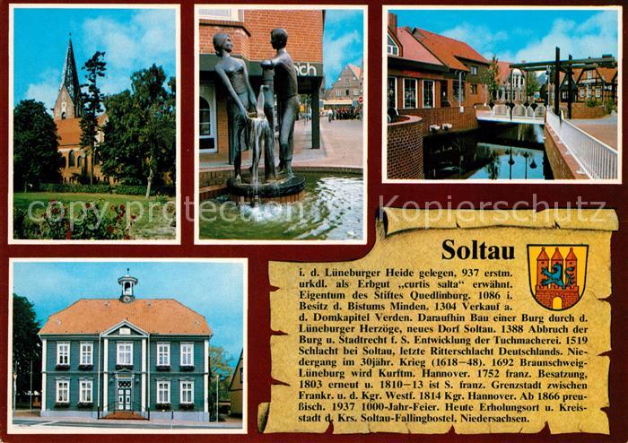 Soltau Kirche Brunnen Plastik Rathaus