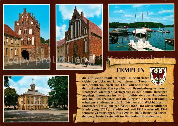Templin Muehlentor St Georgen Kirche Templiner See Rathaus
