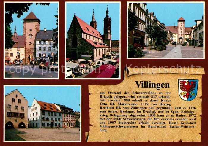Villingen-Schwenningen Riettor Muenster Oberes Tor Altes und neues Rathaus