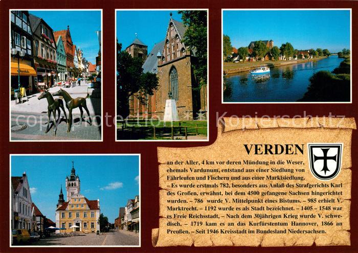 Verden Aller Grosse Strasse Ev Dom St Maria und Caecilia Allerpartie Rathaus